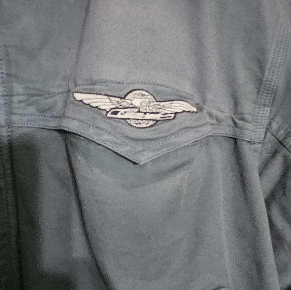 C2H4 Mechanist Quilted Workers Jacket Denim Blue Size XL New With Tags - Picture 2 of 16